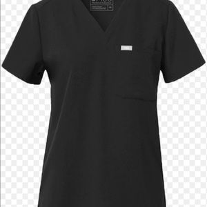 FIGS Womens Black Catarina Top XS